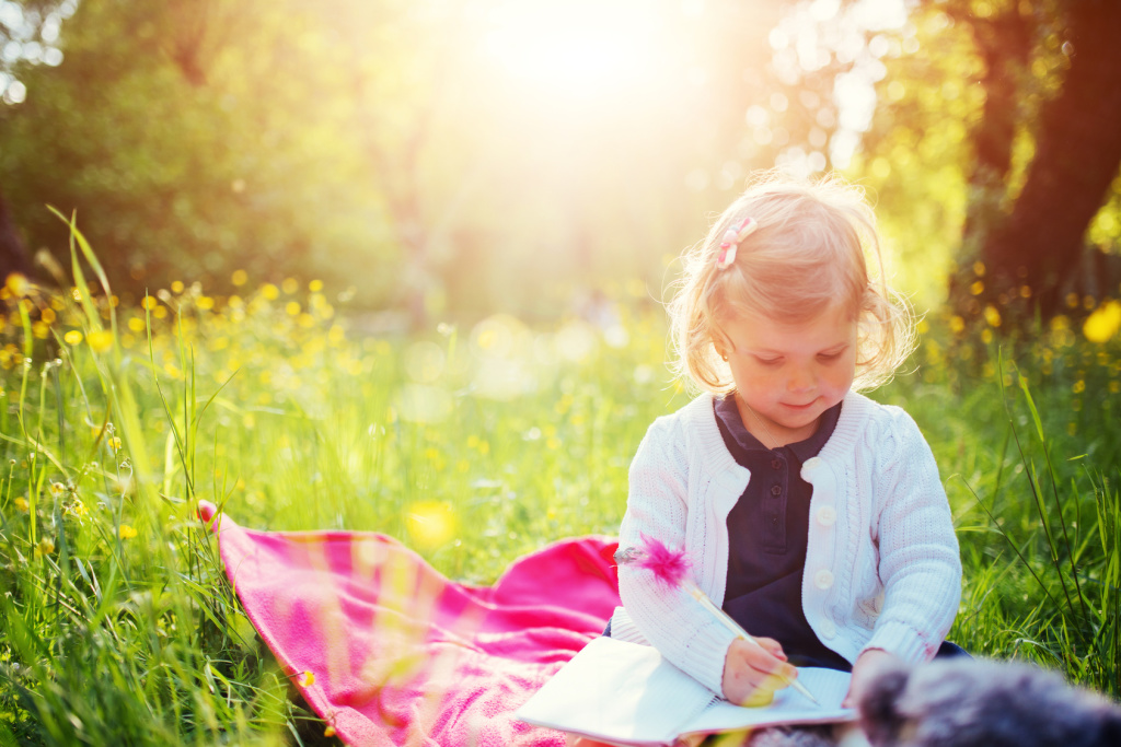 child on picnic